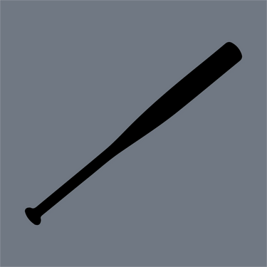 The InkMerge Minimalist Baseball Bat DTF Transfer – Ready to Press features a black bat silhouette on a gray background, perfect for customizing athletic garments.